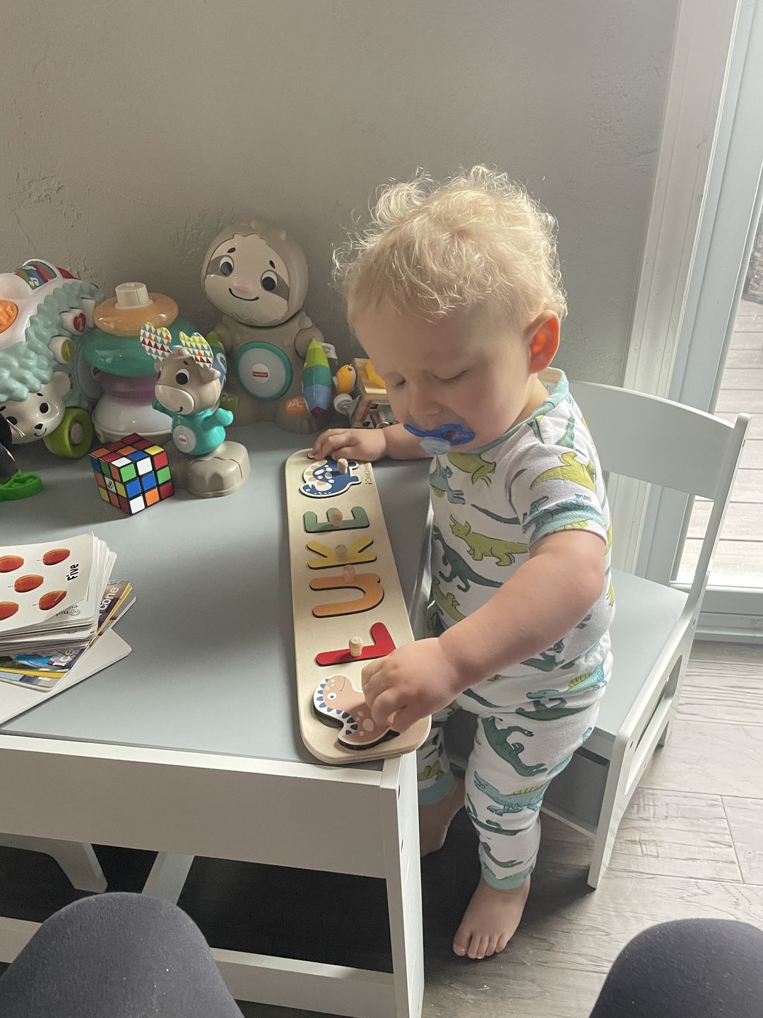 Customer photo review of Boy Dinosaur Name Puzzle