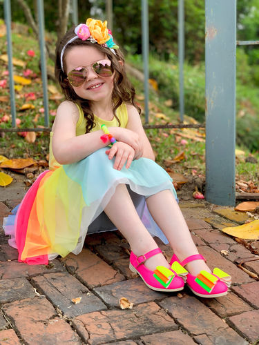 Customer photo review of [Neon Lights] Pipperdoodles Bow Shoes