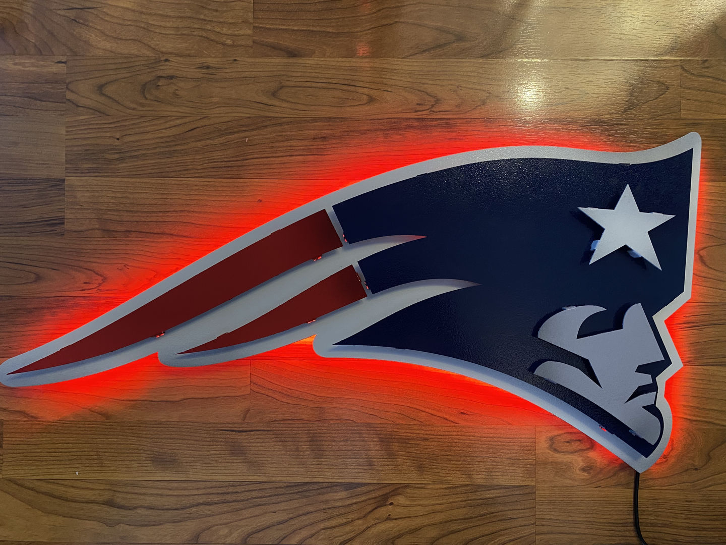 Customer photo review of New England Patriots 3D Vintage Metal Wall Art
