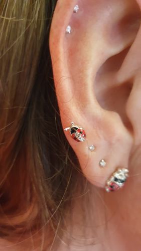 Customer photo review of Boucles d'oreilles Doha - Coccinelle Argent
