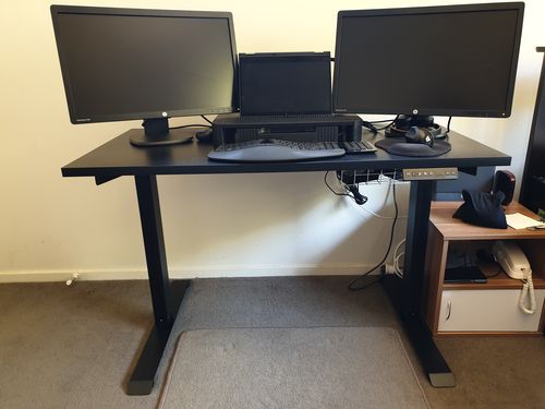 Customer photo review of Evo Electric Standing Height Adjustable  Desk(Free Shipping Nationwide)
