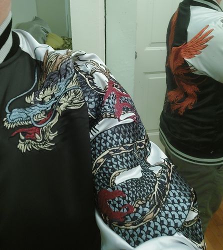 Customer photo review of Four Legendary Creatures Sukajan Souvenir Jacket