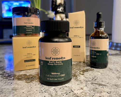 Customer photo review of 1500mg CBD Soft Gels sleep formula