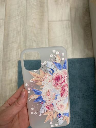 Customer photo review of 3D Relief Flower Flamingo Leaf iPhone Case