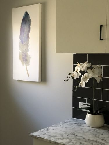 Customer photo review of Feather of Ether 1(of3) - Canvas Print ART-CN159A-40x80