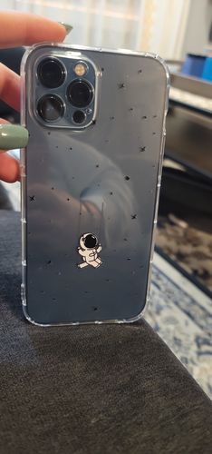 Customer photo review of Cute Cartoon Astronaut Planet iPhone Case