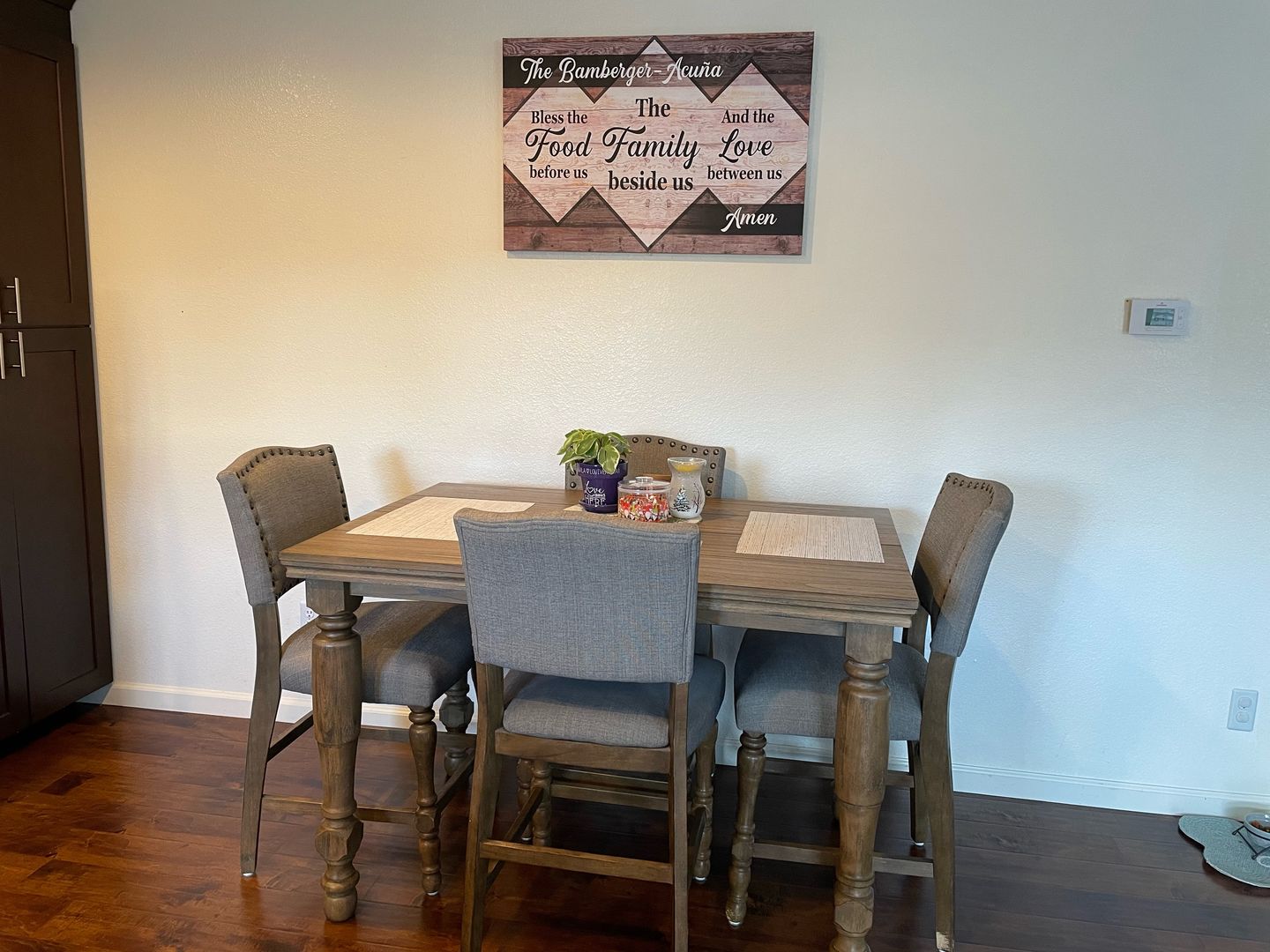 Customer photo review of Personalized "Bless The Food Family Love" Premium Canvas