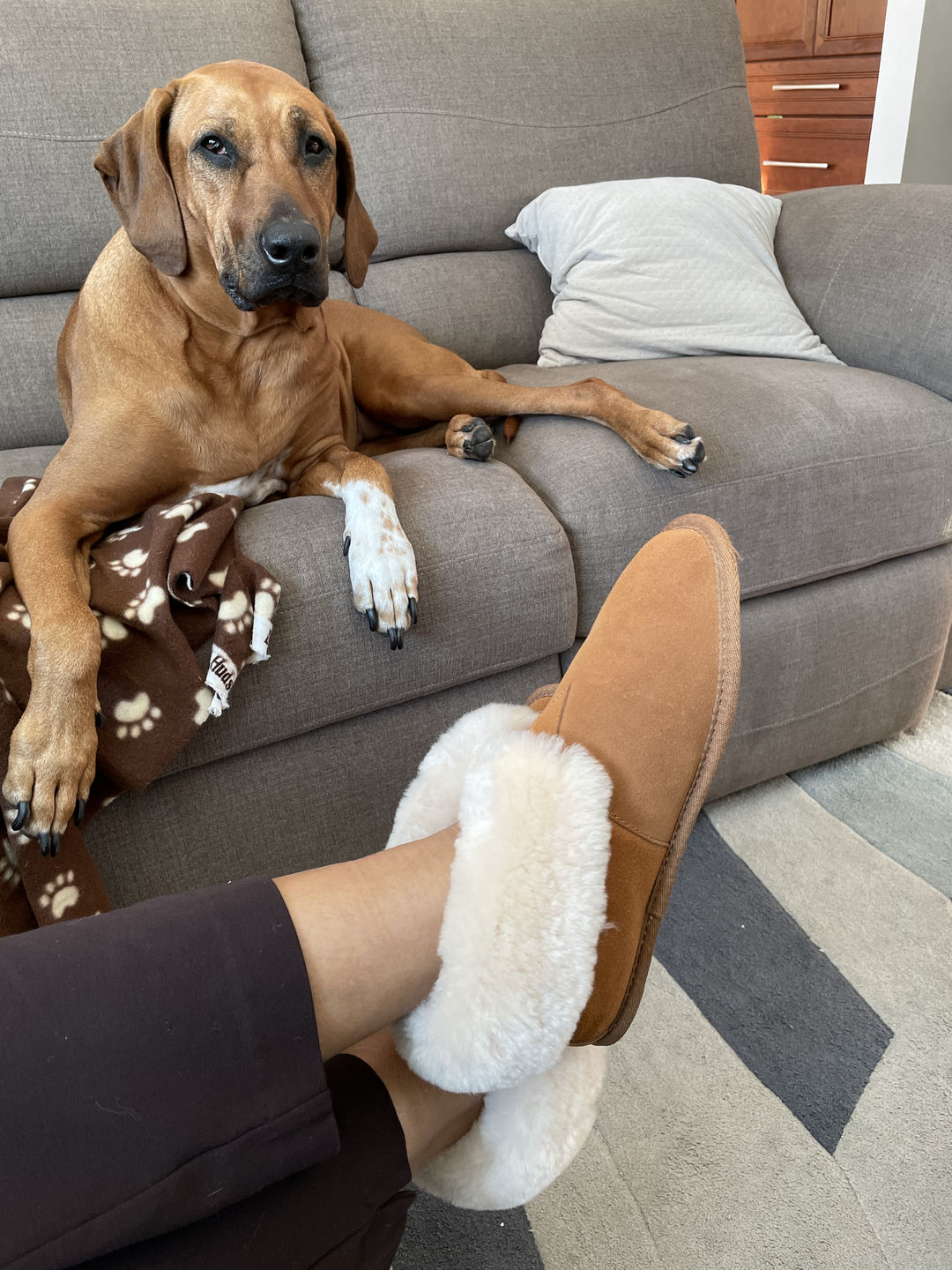 Customer photo review of LADIES SHEEPSKIN SOFT SOLE BOOTIE