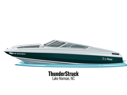 Customer photo review of Custom Digital Boat Artwork