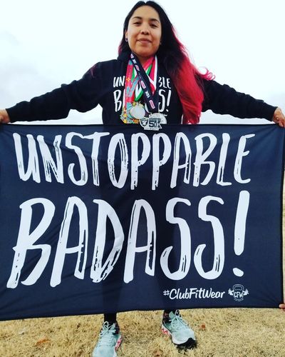 Customer photo review of Unstoppable Badass - Gym Flag