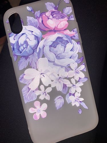 Customer photo review of 3D Relief Flower Flamingo Leaf iPhone Case