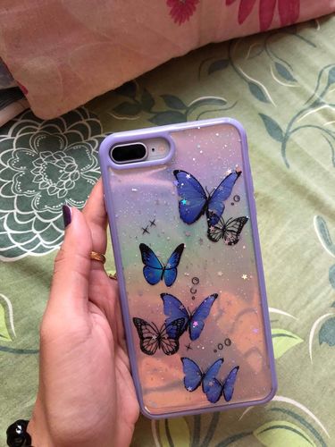 Customer photo review of Bling Glitter Butterfly iPhone Case