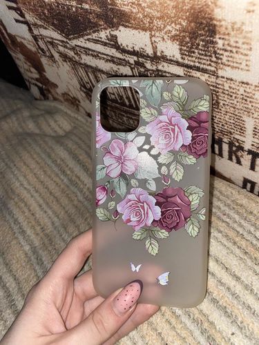 Customer photo review of 3D Relief Flower Flamingo Leaf iPhone Case