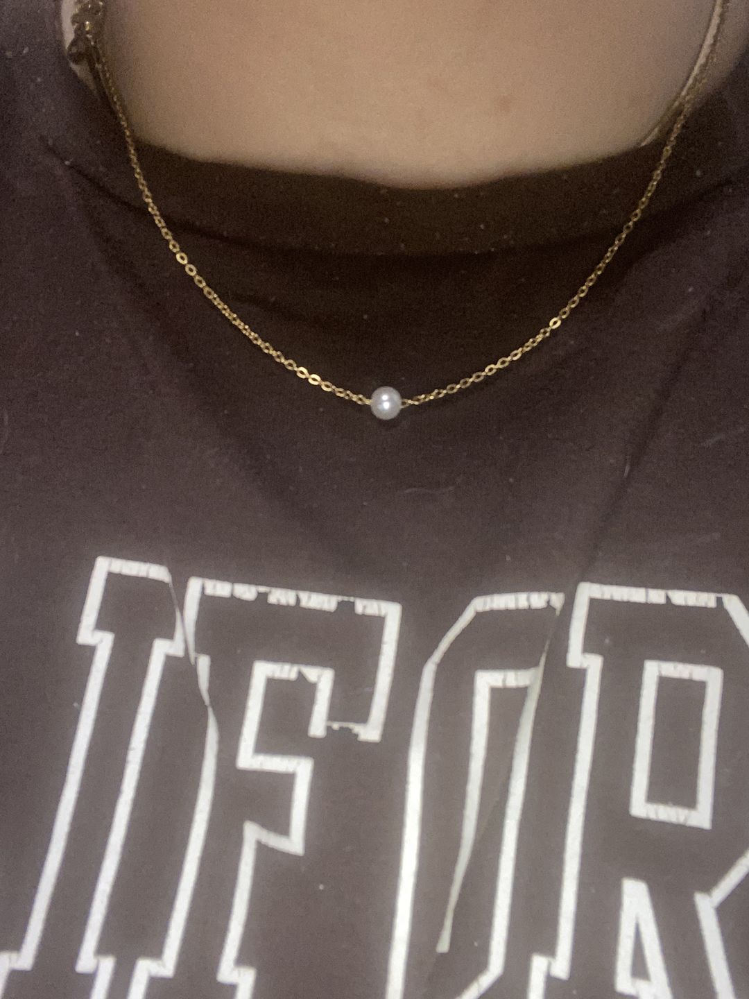 Customer photo review of Single Pearl | 18K vergoldete Perlenkette