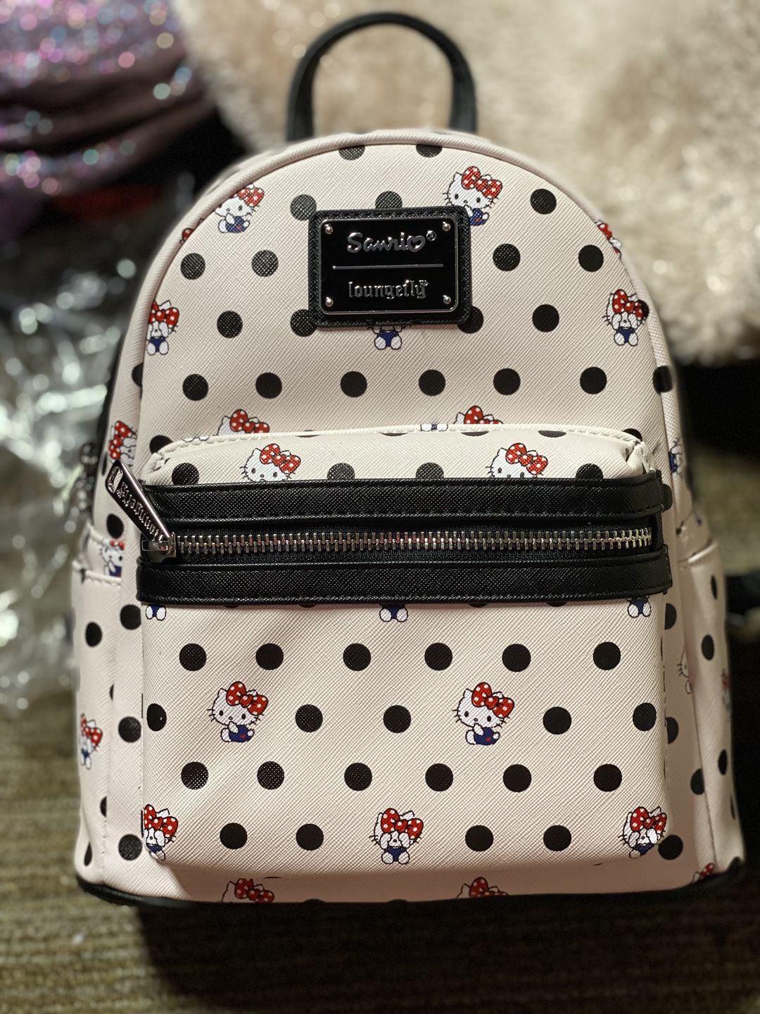 Customer photo review of 707 Street Exclusive - Loungefly Sanrio Hello Kitty Polka Dot Mini Backpack
