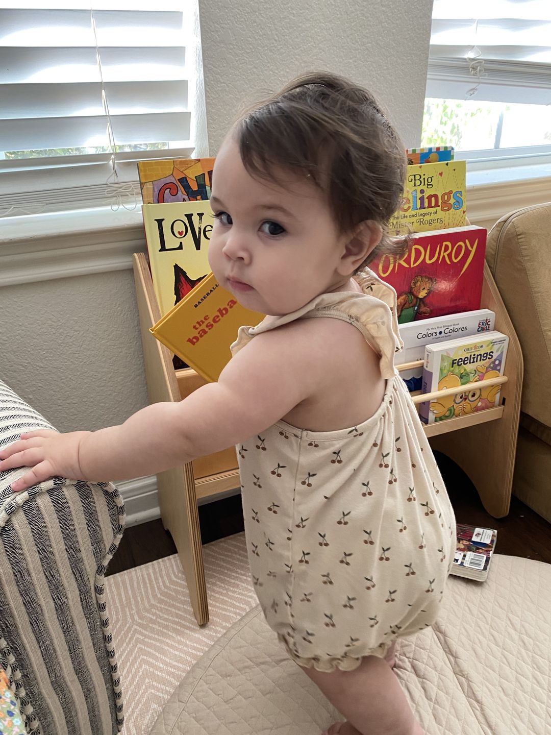 Customer photo review of Wooden Montessori Bookshelf Natural