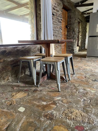 Customer photo review of Tolix Wooden Stool