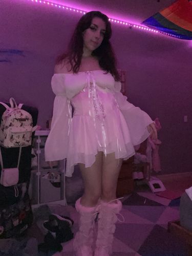 Customer photo review of Feya Corset Chiffon Dress Set