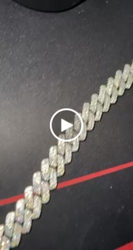 Customer video review of The Shining Moment III® - 15mm Iced Out Diamond Prong Cuban Link Chain Choker in White Gold