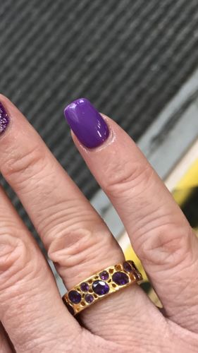 Customer photo review of Amethyst Lattice Band Ring