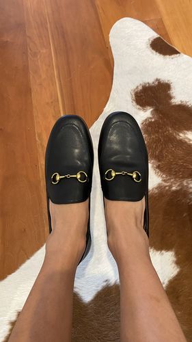 Customer photo review of Classic Metal Buckle Leather Loafers