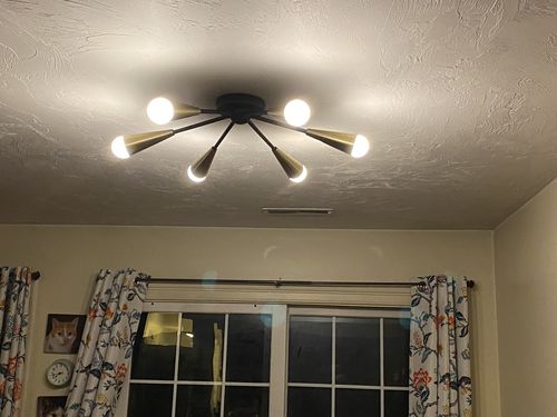 Customer photo review of 6-Light Flush Mount Sputnik Ceiling Light