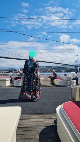 Customer photo review of Vintage Floral Chiffon Dress