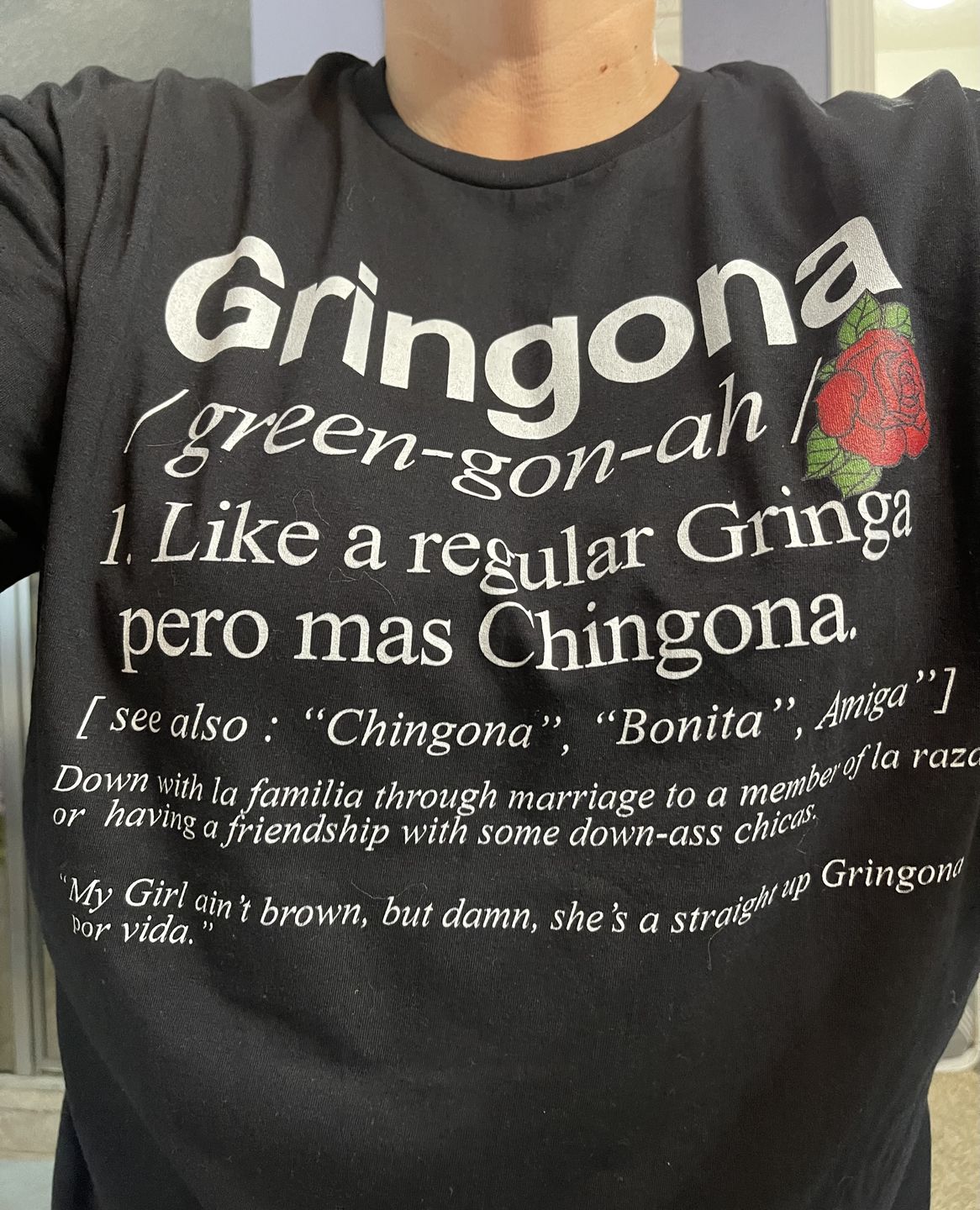 Customer photo review of OG Gringona Vintage Friendship Unisex Tee