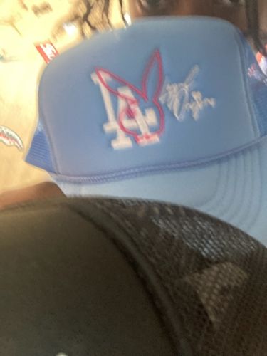Customer photo review of LA Bunny Signature Trucker in Baby Blue
