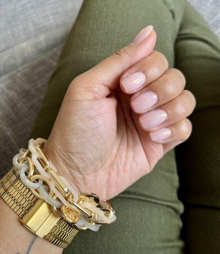 Fotorecensie van een klant over Gel polish, Rubber base foil, pink, 10ml