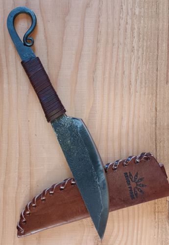 Customer photo review of Leather-Wrapped Forged Knife