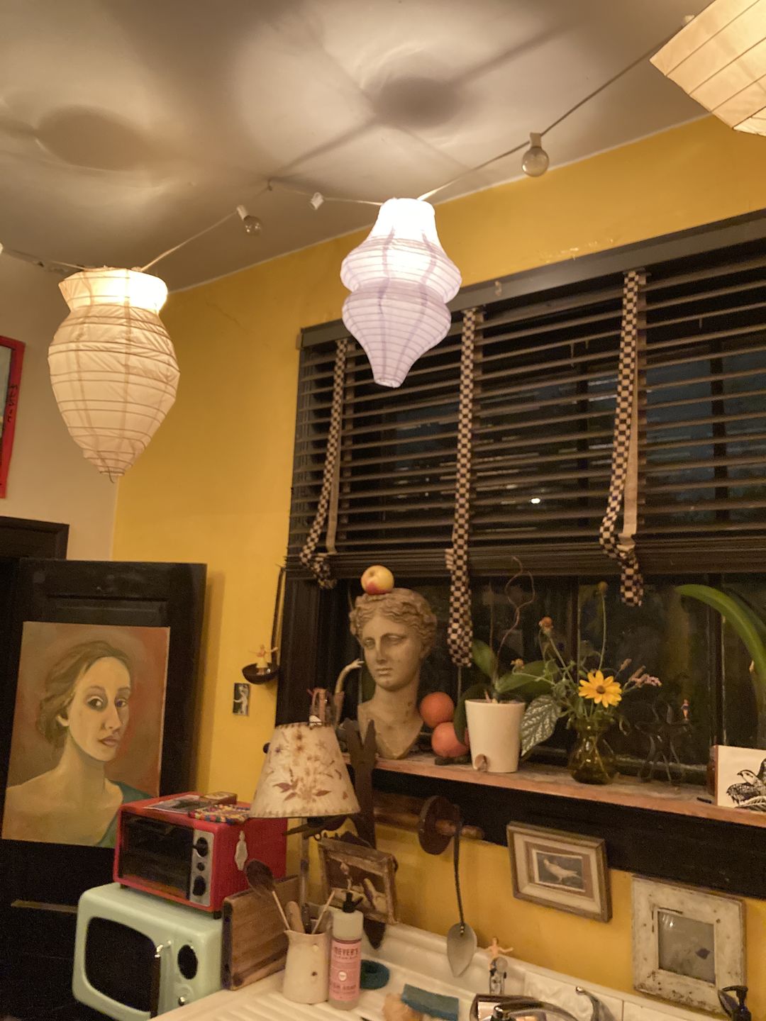 Customer photo review of Lavender Beehive Unique Shaped Paper Lantern, 10-inch x 14-inch