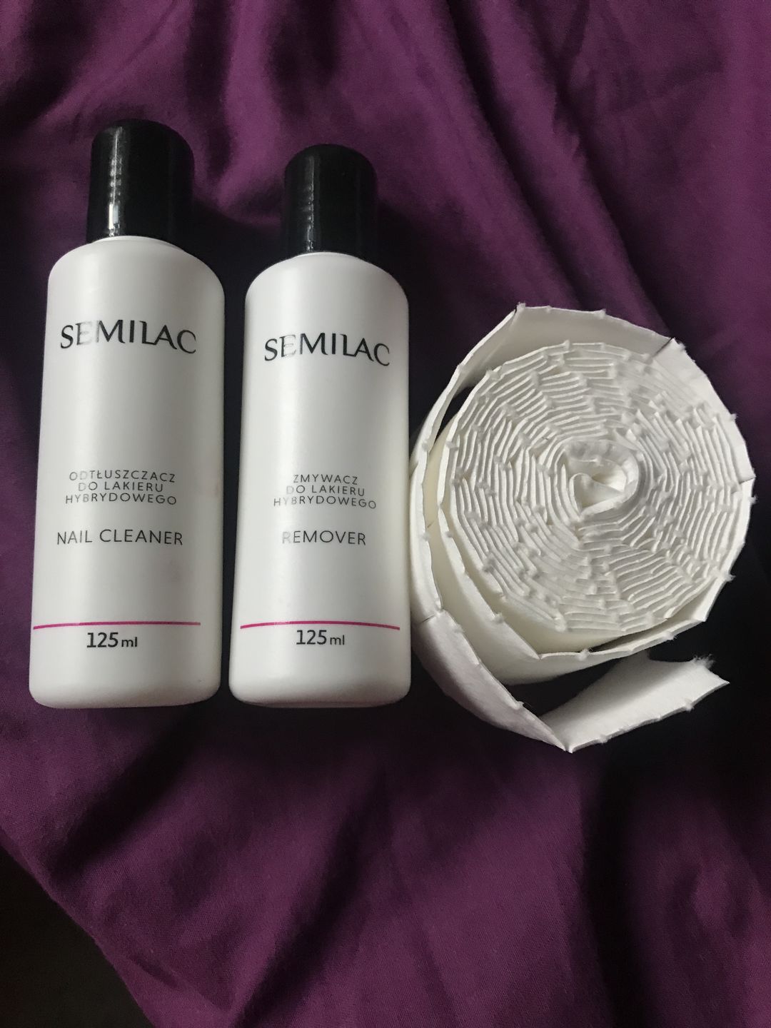 Customer photo review of Semilac Cotton Pads Dust Free 250 pieces