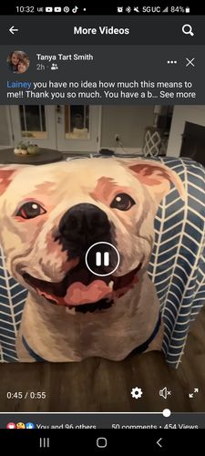 Customer photo review of Custom Pet Fleece Blanket