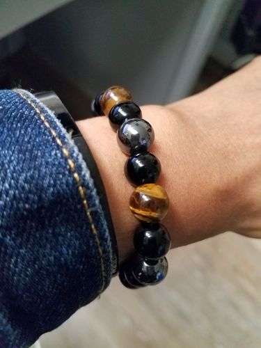 Customer photo review of Triple Stone Protection Bracelet