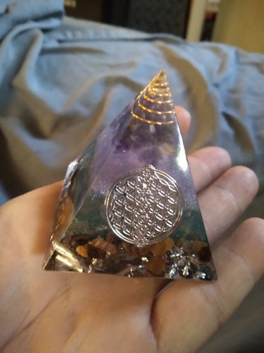 Customer photo review of EMF Meditation Orgone Pyramid