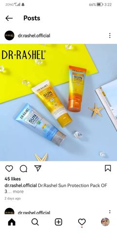 Customer photo review of Dr. Rashel Sun Cream Whitening SPF+++75