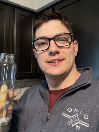 Customer photo review of Crystal Elixir Water Bottle
