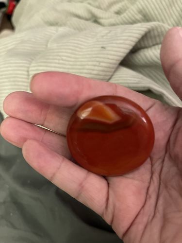 Customer photo review of Red Agate Circle Crystal