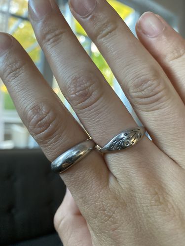Customer photo review of Dome Ring - Silver