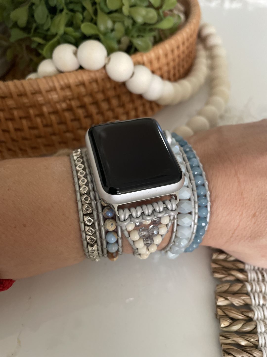 Customer photo review of Healing Topaz Apple Watch Strap