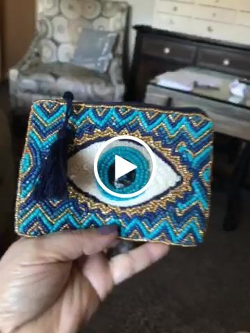 Customer video review of Grecian Nights Evil Eye Embellished Mini Pouches