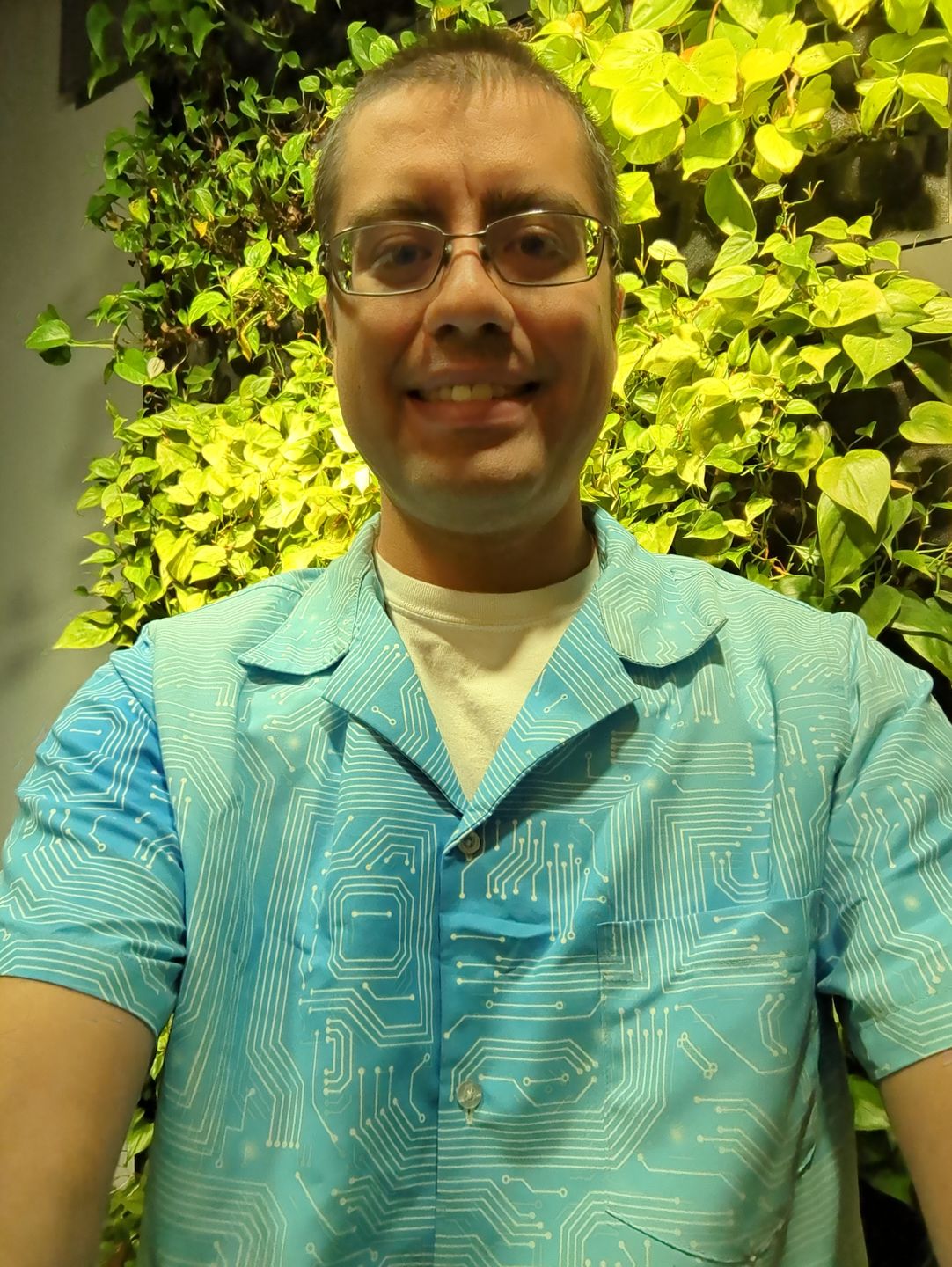 Customer photo review of Beautiful Nebula Outer Space Button Up Shirt