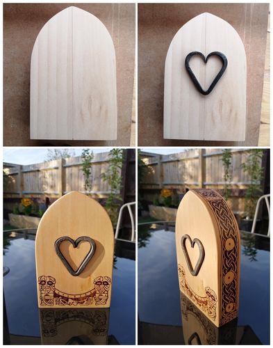 Customer photo review of Hand-Forged Keyring - Minimalist Heart