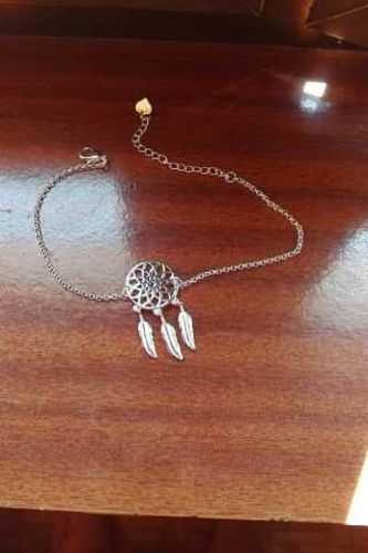 Customer photo review of Silver Dream Catcher Anklet