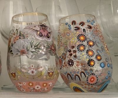 Customer photo review of Glass Tumbler Sacred Country (Set of 2 glasses)