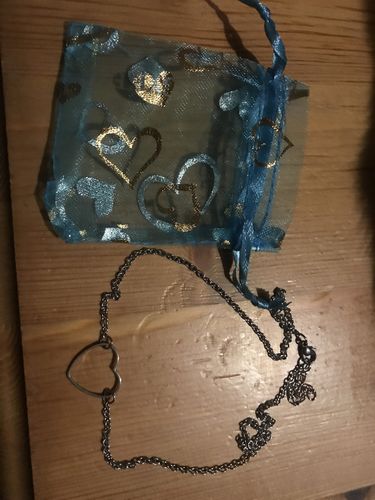 Customer photo review of Collier coeur en acier inoxydable