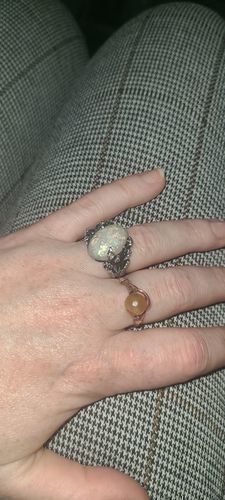 Customer photo review of Midnight Blossom Ring