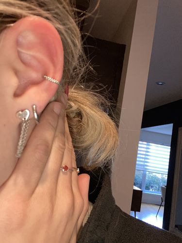 Customer photo review of Vienna Ear Cuff - Silver