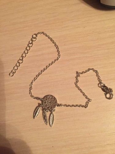 Customer photo review of Silver Dream Catcher Anklet